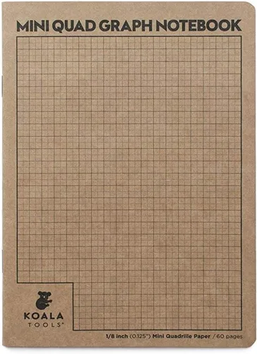 Vista 18 de KOALA TOOLS Mini cuaderno de papel cuadriculado 5" x 7", 60 pp. - Juego de cuadernos de campo cuadriculado, cuadrícula y gráficos - Para uso