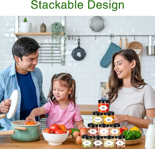 Vista 40 de PeacePeo Tarros de plástico con tapas, recipientes de slime de 4 onzas, 72 frascos de plástico transparente vacíos, recipientes de cosméticos