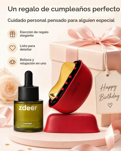 Vista 8 de ZDEER PRO - Kit eléctrico de Gua Sha con calefacción, herramienta Rojo