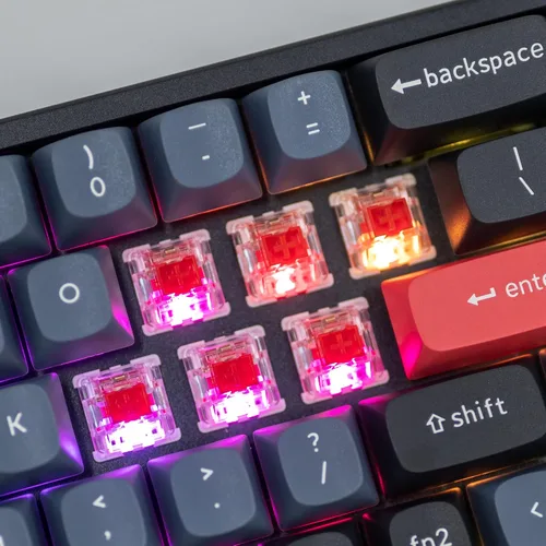 Vista 9 de Keychron K6 Pro Teclado mecánico inalámbrico personalizado macro programable QMKVIA teclado intercambiable en caliente interruptor rojo K Pro 65