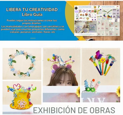 Vista 7 de URSDIART 450 limpiapipas a granel, 30 colores surtidos de tallos de chenilla Multicolor