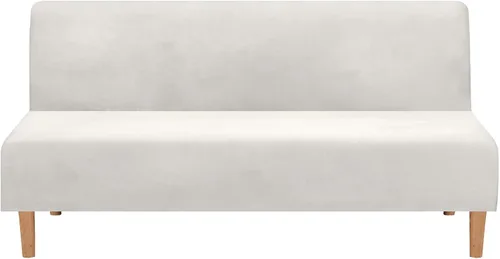 Vista 17 de LiveGo Fundas para futón sin brazos, funda elástica plegable para sofá cama con parte inferior elástica, funda de sofá ajustable estampada