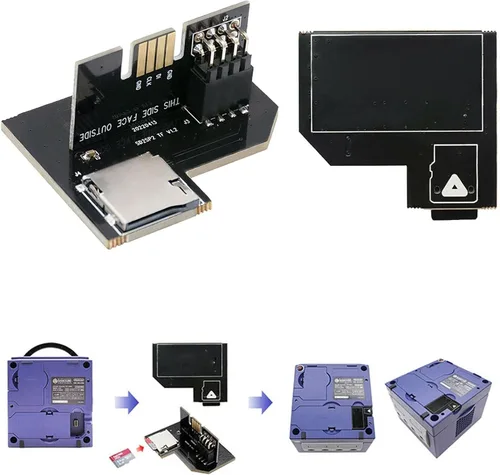 Vista 6 de WWDZ para NGC SD2SP2 Pro SD adaptador de tarjeta SDL Micro SDTF adaptador de lector de tarjetas NGC consolas de juegos para Nintendo Gamecube