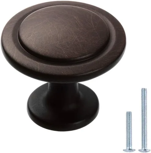 Vista 4 de Tiradores de bronce aceitado para gabinete, manijas de gabinete de cocina, accesorios modernos para cajones y aparadores, centros de agujeros de 3