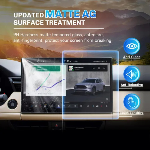 Vista 4 de SXCY Protector de pantalla mate antirreflejos para Mazda CX5 2026 [solo para Premium Plus 15.6 pulgadas, no para Basic 12.9 pulgadas] para Mazda CX5