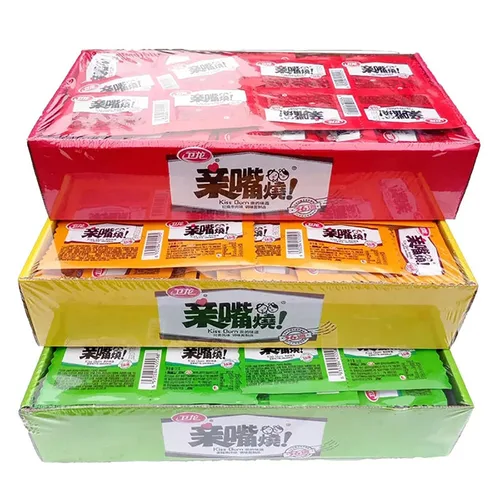 Vista 5 de WeiLong Latiao, Damianjin Gluten picante, Snack chino, Wei Long Series Spicy Gluten (paquete de 40) paquete pequeño ndependiente.