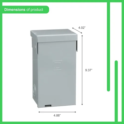 Vista 7 de Square D - Panel de spa Homeline HOME250SPA, centro de carga con interruptor principal encerrado de 50 amperios, 2 polos, interrupción de falla a