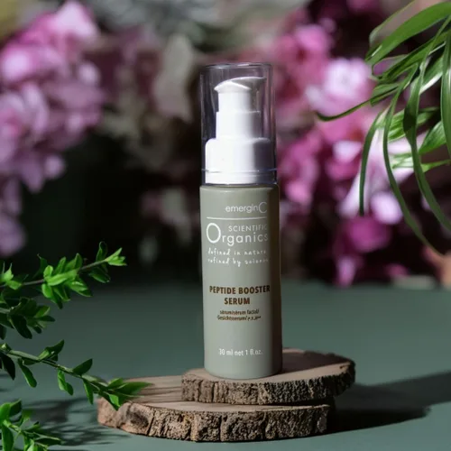 Vista 2 de EmerginC Scientific Organics - Suero facial potenciador de péptidos - Suero facial con kombucha, algas rojas + astaxantina antioxidante