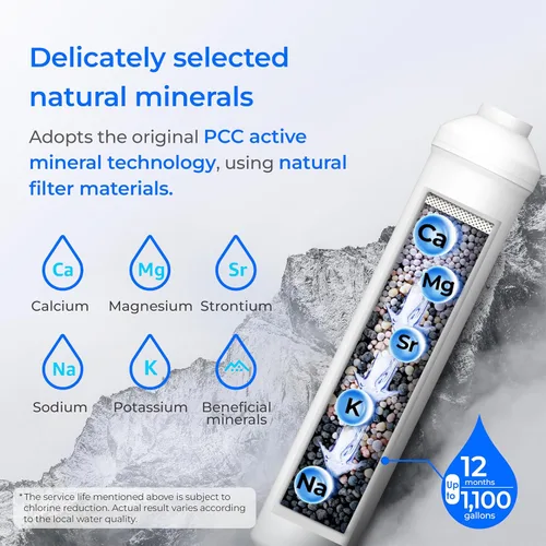 Vista 3 de Waterdrop Filtro de remineralización MNR35 compatible con sistema RO bajo