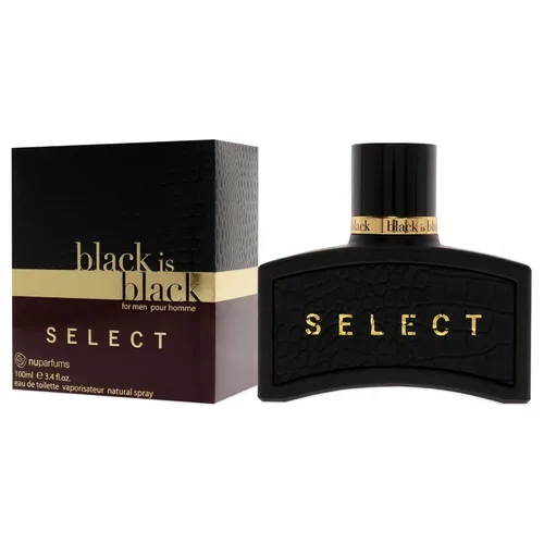 Vista 4 de NuParfums Black is Black Select Pour Homme Eau De Toilette en aerosol, 3.4 onzas