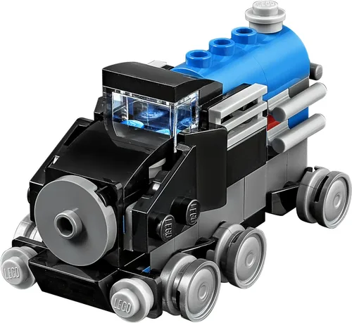 Vista 7 de Tren expreso azul de LEGO Creator 31054 Juego de construcción.