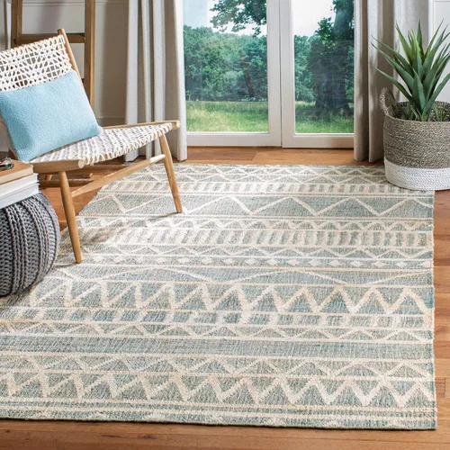 Vista 8 de SAFAVIEH Kilim Collection - Alfombra decorativa, 2 x 3 pies, natural y carbón, yute de tejido plano hecho a mano, ideal para zonas de alto tráfico