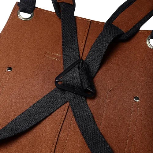 Vista 5 de Delantal funcional de múltiples bolsillos retardante e impermeable para carpintería al aire libre, electricista, parrilla, cocina, unisex