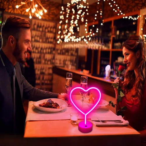 Vista 57 de Letrero de neón de amor para dormitorio, USB o batería, luz de neón para pared, luz de neón LED como letreros de pared de neón para niñas, letrero