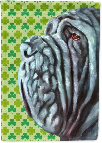 Vista 325 de Caroline's Treasures SS4442GF Affenpinscher Bandera de jardín con retrato de trébol del día de San Patricio para buzón, bandera decorativa