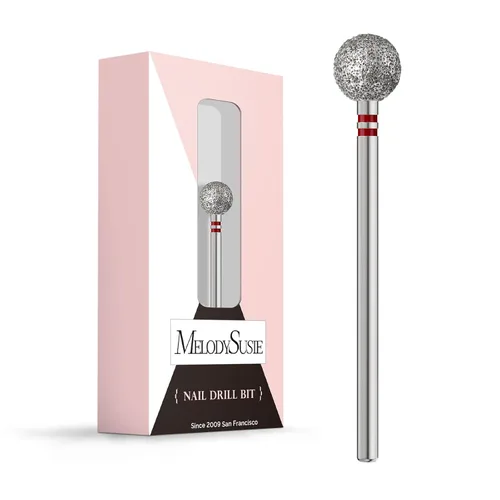 Vista 23 de MelodySusie Broca para uñas de limpieza de cutículas en forma de pera de 1.2mm, 3/32'', Limpiador profesional de carburo diamantado de seguridad