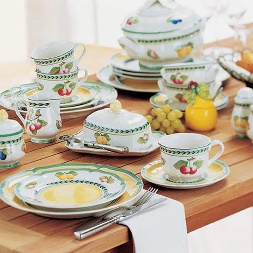 Vista 4 de Villeroy & Boch French Garden Fleurence - Soporte para salsa, 9.5 pulgadas, color blanco y multicolor