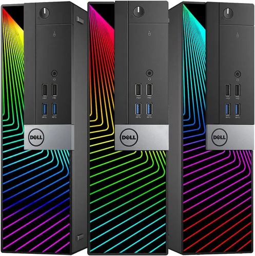 Vista 2 de Dell Computadora de escritorio Optiplex de factor de forma pequeño Intel 8ª generación i5-8500 (6 núcleos) hasta 4.10 GHz Memoria RAM DDR4 de 16