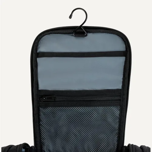 Vista 4 de Amazon Essentials Neceser espacioso para artículos de aseo, kit Dopp colgante con compartimentos, portátil, poliéster, negro