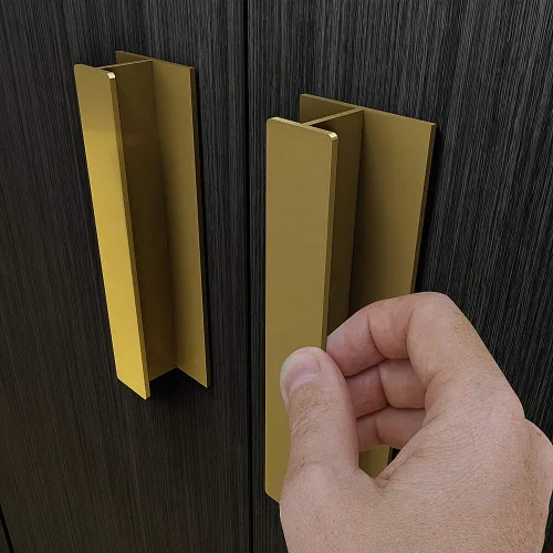 Vista 3 de HRX - Manija de puerta autoadhesiva para puerta, fácil de instalar, sin tornillos, despegar y pegar en vidrio, madera, metal, plástico, perilla