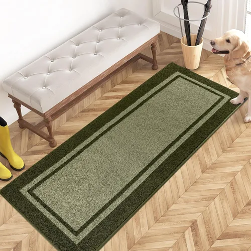 Vista 38 de PURRUGS Tapete para puerta con atrapamiento de suciedad, 20 x 32 pulgadas, antideslizante, lavable a máquina, tapete de entrada, tapete para puerta