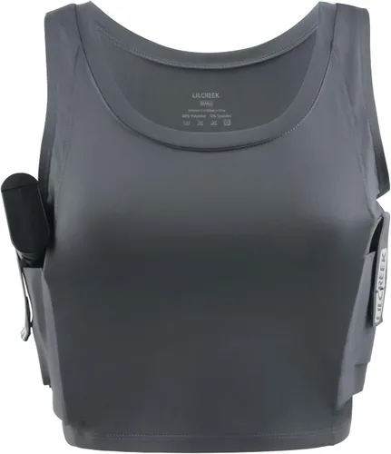 Vista 7 de Lilcreek Women's Concealed Carry Crop Tank Tops,Undercover Handgun CCW Tactical Gun Holster Shirt Clothing
