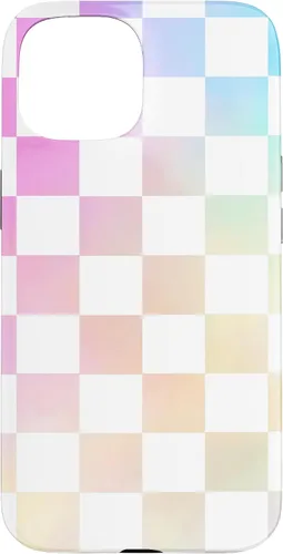 Vista 6 de Pastel Rainbow Checkerboard Checker Checked Pattern Case for iPhone 17