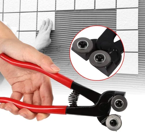 Vista 5 de Eastbuy Alicates de azulejos de vidrio con ruedas resistentes de 8 pulgadas, herramienta de corte de azulejos de cerámica con mango Pro-Grip, pinzas