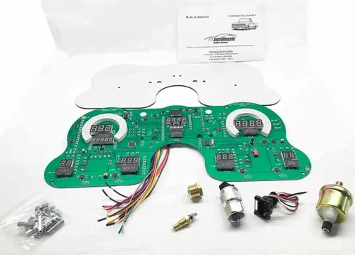 Vista 2 de Medidor digital de repuesto para panel de tablero de camioneta Chevy 67-72 Solución de ajuste directo - LED blancos brillantes de larga duración