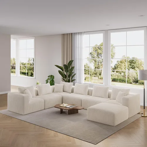 Vista 82 de Novilla - Sofá biplaza modular de 70.8 pulgadas, sofá modular de espacio pequeño, moderno sofá de nube con soporte Smarts Coil®, sofá seccional sin
