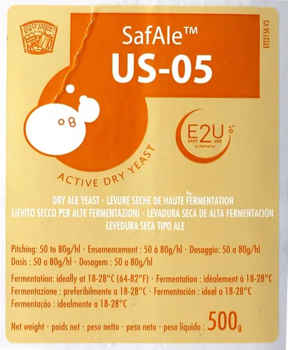 Vista 2 de Safale US-05 Levadura de cerveza - Paquete de 17.64 oz (1.1 libras)