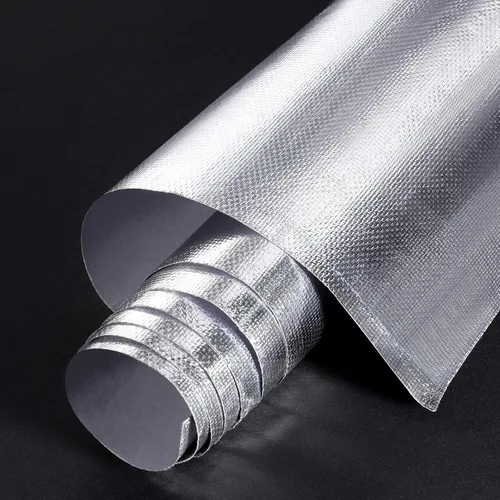 Vista 9 de BBTO Cinta de protección contra el calor con respaldo adhesivo, protector térmico de fibra de vidrio aluminizada, barrera de protección contra
