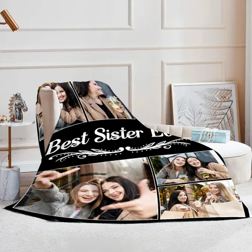 Vista 46 de Manta personalizada con imagen, manta personalizada con texto de fotos, manta de fotos personalizada para amiga, mamá y papá, regalos personalizados