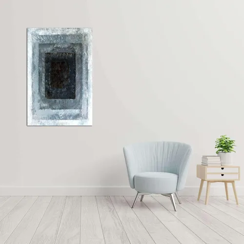 Vista 4 de Startonight Lienzo decorativo para pared, impresión abstracta de profundidad en blanco y negro para dormitorio, imagen moderna y contemporánea, arte