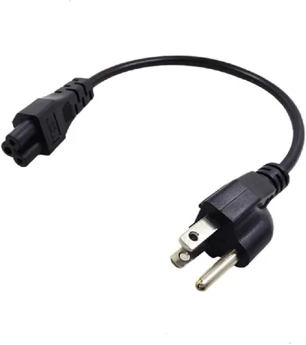Vista 2 de Toptekit - Cable de alimentación de Mickey Mouse de 3 clavijas de EE. UU., cable corto de alimentación de CA NEMA 5-15P macho a IEC320 C5 hembra
