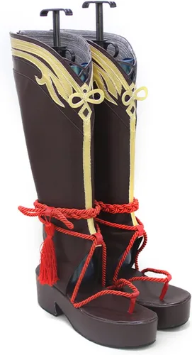 Vista 2 de Shikanoin Heizou - Zapatos de cosplay de Genshin Impact para mujeres y hombres, zapatos de anime de Halloween