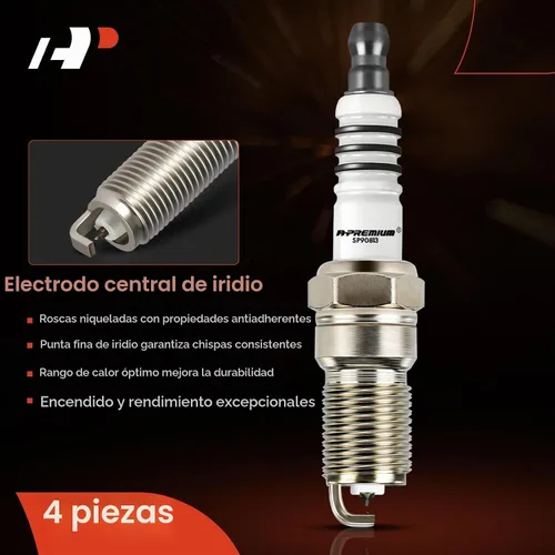 Vista 3 de A-Premium - Bujías de iridio platino (4 unidades, alambre fino, motor L4)