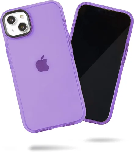 Vista 74 de SteepLab Funda de barrera para iPhone 13, protección de 360 grados que absorbe impactos con bisel elevado y colores llamativos (cielo azul brillante)