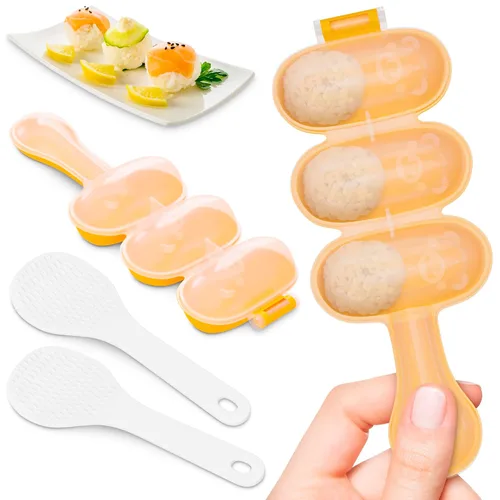 Vista 10 de Molde de bola de arroz, agita para hacer 3 bolas del tamaño de un bocado