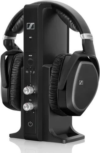 Vista 5 de Sistema de audífonos inalámbricos Sennheiser de radiofrecuencia RS 175 RF audífono con cargador Negro