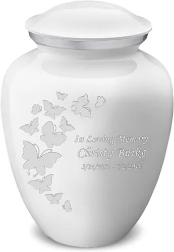 Vista 34 de Geturns Embrace Urnas de Cremación de Mariposa Personalizadas para Adultos para Cenizas Humanas I Urna Funeraria Grande Negra para Mujeres y Hombres