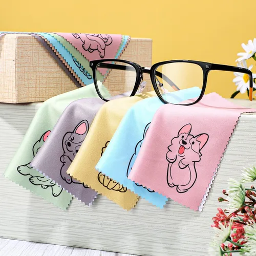 Vista 7 de WILLBOND Paño de limpieza de microfibra con diseño de perro, paño de microfibra suave multicolor para lentes, lentes de cámara, pantallas