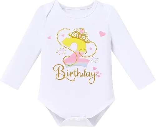 Vista 2 de IDOPIP Corona - Traje de 1 2 y 3 cumpleaños para niña con corona brillante, falda tutú, diadema, ropa para sesión de fotos de pastel