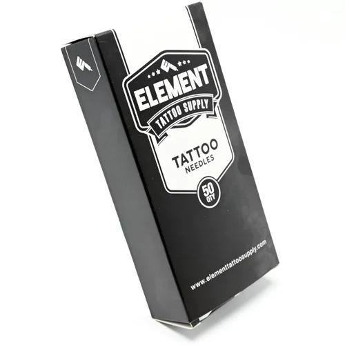 Vista 3 de Element Tattoo Supply Agujas de tatuaje de barra larga, sombreado redondo, caja suelta 3RS de 50 agujas desechables estériles profesionales