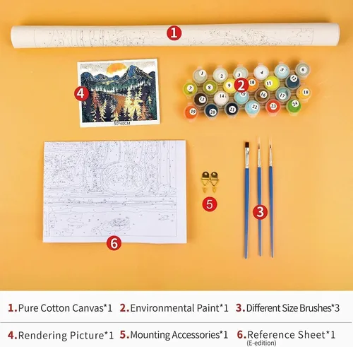 Vista 5 de QUITEDEW Kit de pintura por números para adultos, Times Square para adultos, kits de pintura por números, paisaje de calle, pintura cuadrada