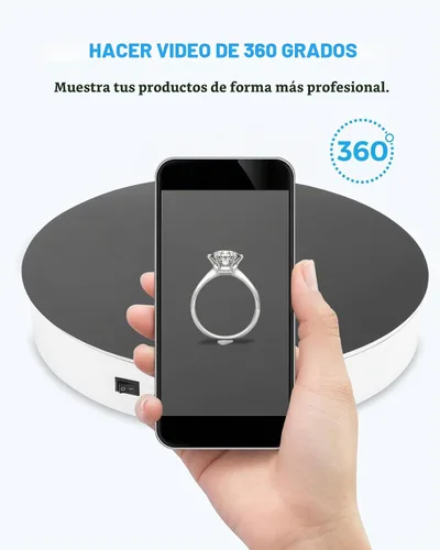 Vista 2 de BAOSHISHAN Tocadiscos motorizados de 360° para fotografía de 13.7 pulgadas