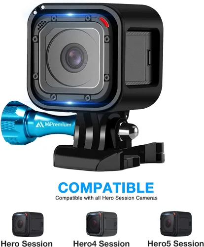 Vista 5 de MiPremium Carcasa de montaje en marco para GoPro Hero Session 4 y 5 Skeleton Cover Shell Kit de accesorios con tornillo de aluminio y hebilla
