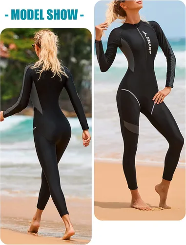 Vista 3 de Aivtalk Traje de baño de buceo para mujer con protección solar de secado rápido para surf y buceo para verano 2023 XS-XL