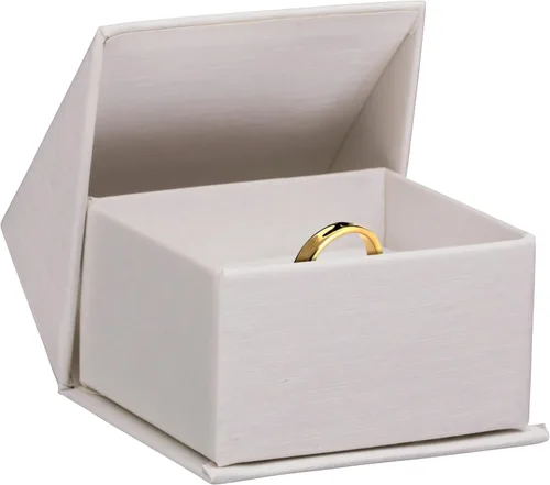 Vista 15 de ALLUREPACK Caja - Caja de regalo de joyería de papel de cartón cepillado de seda con cierre en ángulo moderno de élite, interior de espuma con Negro