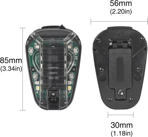 Vista 5 de Tactical Helmet Signal Light Optional 4 Modes with Visible LED + IR Constant-on/Strobe, Waterproof Ladybird Survival Identification Lamp for Outdoor